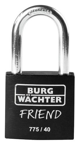 Burg Wächter Zyl.-Vorhangschloss 775 40 35 BLACK SB
