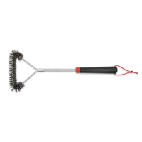 Weber Dreiseitige Grillbürste - 46 cm, mit Edelstahlborsten