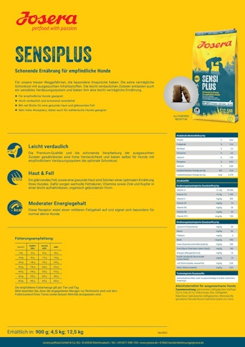 Josera SensiPlus Hundetrockenfutter