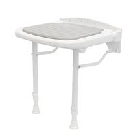 Alberts® Polstersitz,höhenverstellbar,Kunststoff,weiß,m.grauen Polster,Sitzfläche:380x370 140366