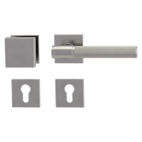 Griffwerk Wechselgarnitur VAYA 136 ARIS fast2fix Fast2Fix Rosetten eckig Knopf SQUARE Samtgrau R