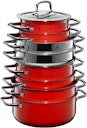 WMF Topf-Set Fuisontec Compact Red 3-tlg.
