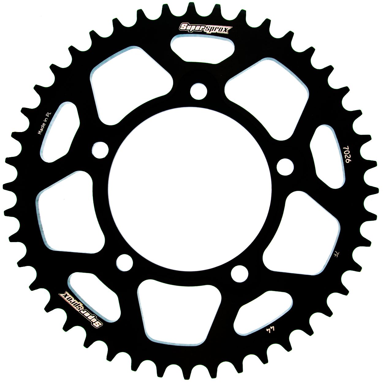 Supersprox Alu-Kettenrad 525 44Z (Schwarz)
