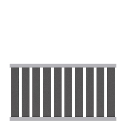 Traumgarten RAJA WPC ALU XL Vorgartenzaun-Set Anthrazit, 1800 x 950 mm