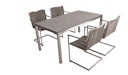 Garden Pleasure Freischwinger SIENNA, Edelstahl / Rope Khaki - Einzelstück