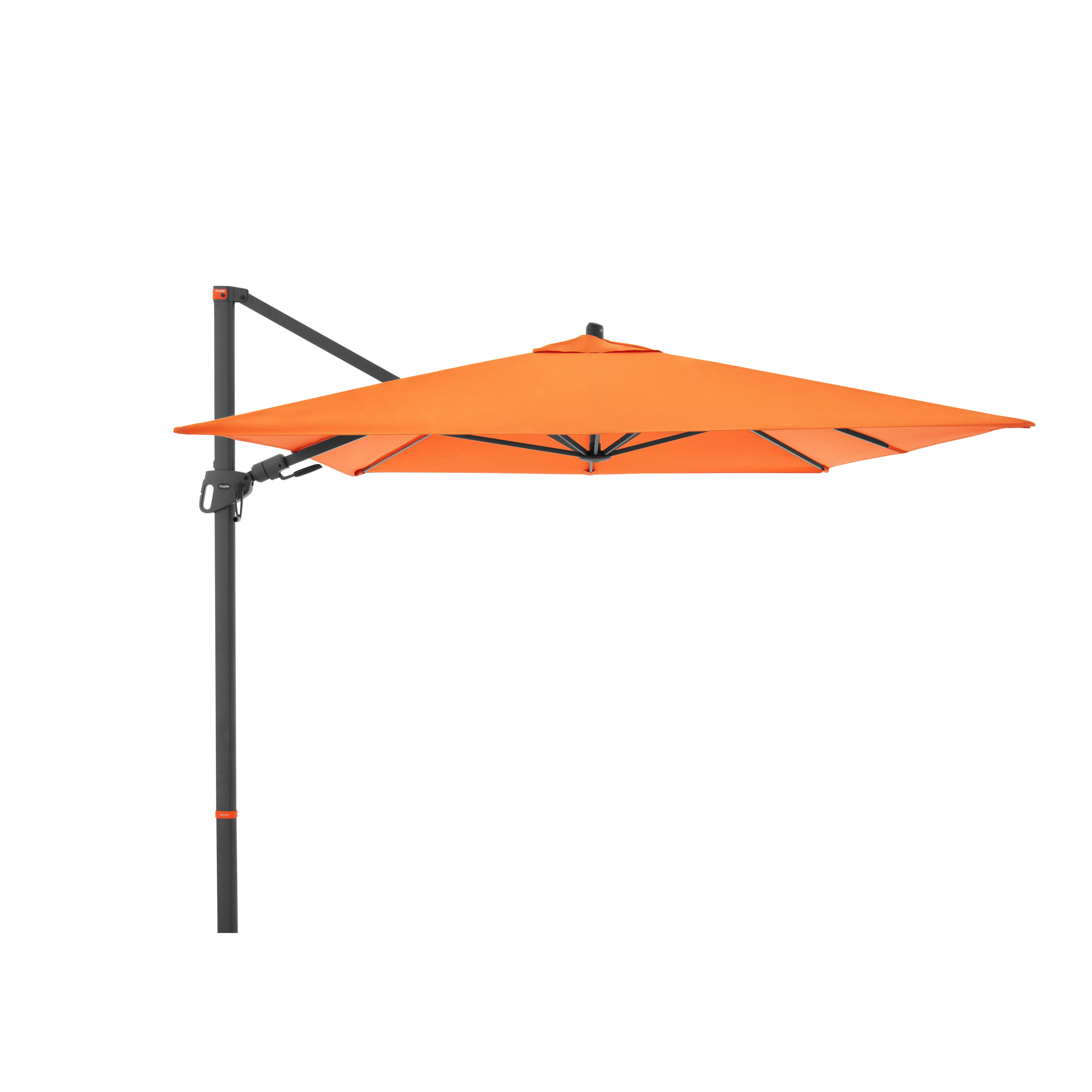 doppler Pendelschirm myZONE 240 x 320, Aluminium Anthrazit / 100 % Polyester 180 g/m² Orange