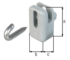 Alberts® Drahthalter für Spann- und Stacheldrähte, Kunststoff, grau RAL 7001 655884