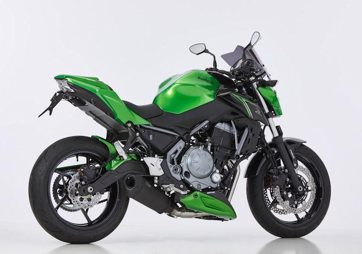 SHARK KOMPLETTANLAGE Edelstahl beschichtet schwarz-matt DSX-10 für KAWASAKI Ninja 650,Z650 EURO4  