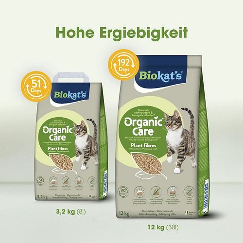 Biokats Organic Care Plant Fibres 12kg Premiumkatzenstreu