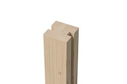 Karibu Sichtschutzzaun Mittelpfosten 90 x 90 x 1900 mm Nordische Fichte
