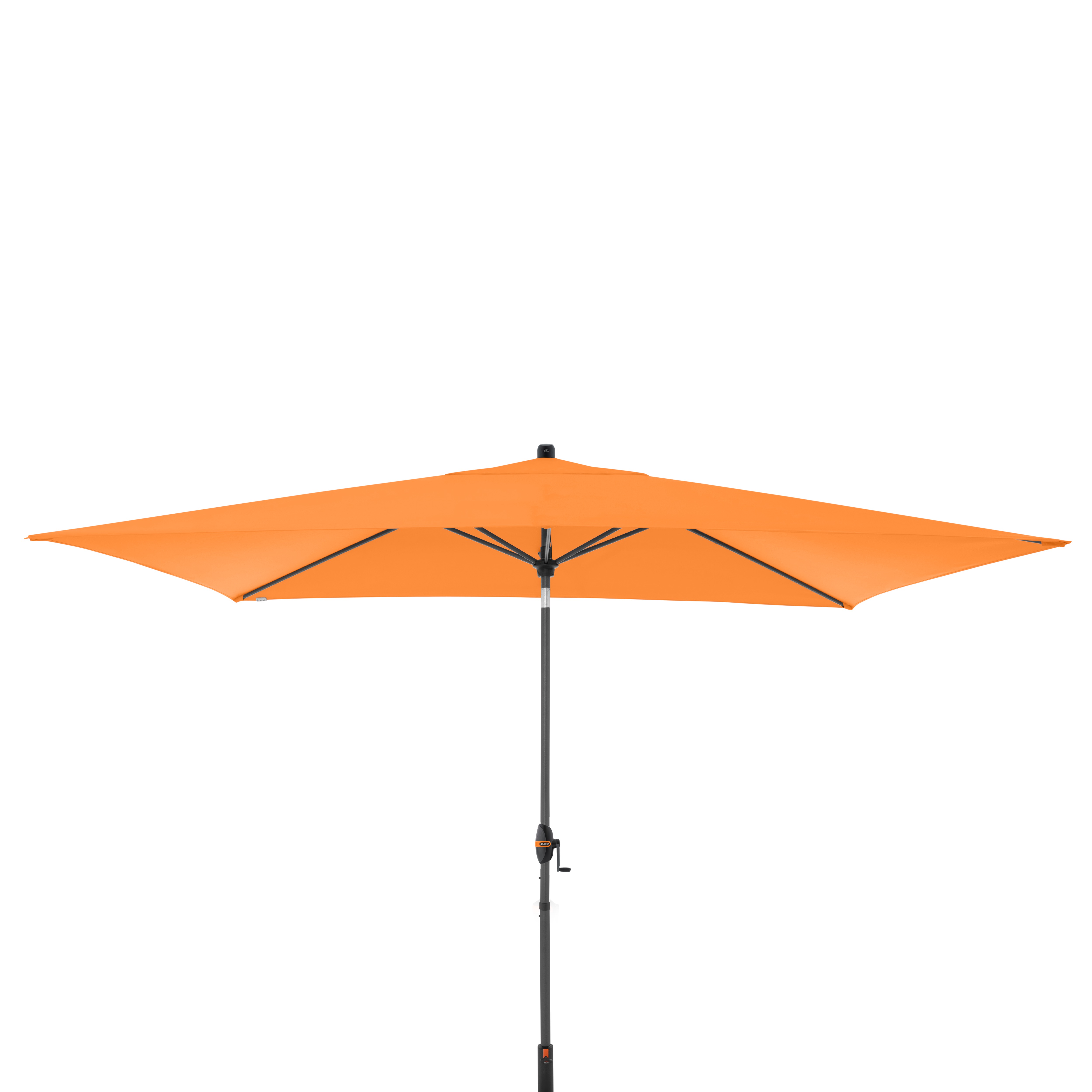 doppler Mittelmastschirm myZONE 300 x 200 Auto Tilt, Aluminium Anthrazit / 100 % Polyester 180 g/m² Orange