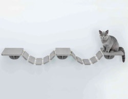 TRIXIE Kletterleiter zur Wandmontage, 150 × 30 cm, taupe