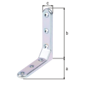 Vorschaubild Alberts® Zierwinkel, geprägt, galvanisch verzinkt dickschichtpassiviert, TxHxB 103x103x21 mm 337131