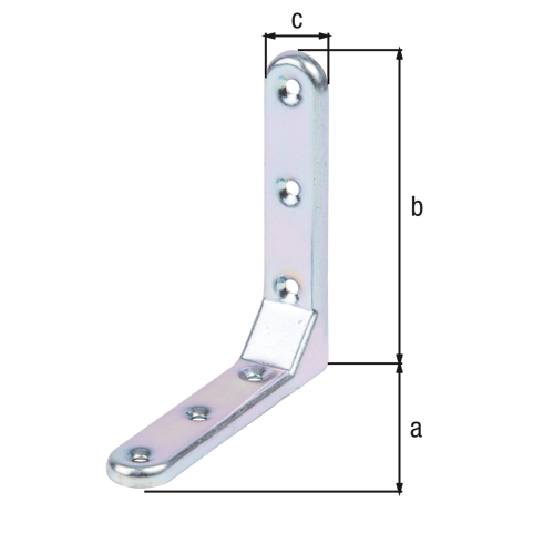 Alberts® Zierwinkel, geprägt, galvanisch verzinkt dickschichtpassiviert, TxHxB 103x103x21 mm 337131