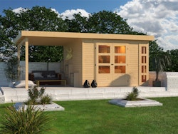 Karibu Woodfeeling Gartenhaus Kerko 3/4/5/6 mit 240 cm Schleppdach - 19 mm