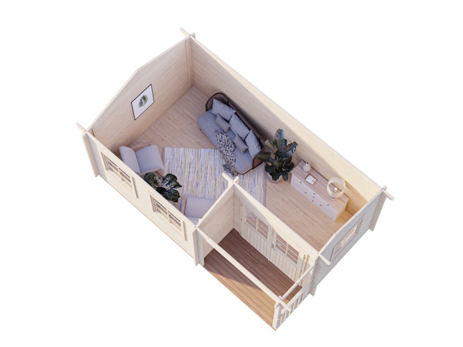 Palmako Gartenhaus Susanna 12,4 m² - 44 mm