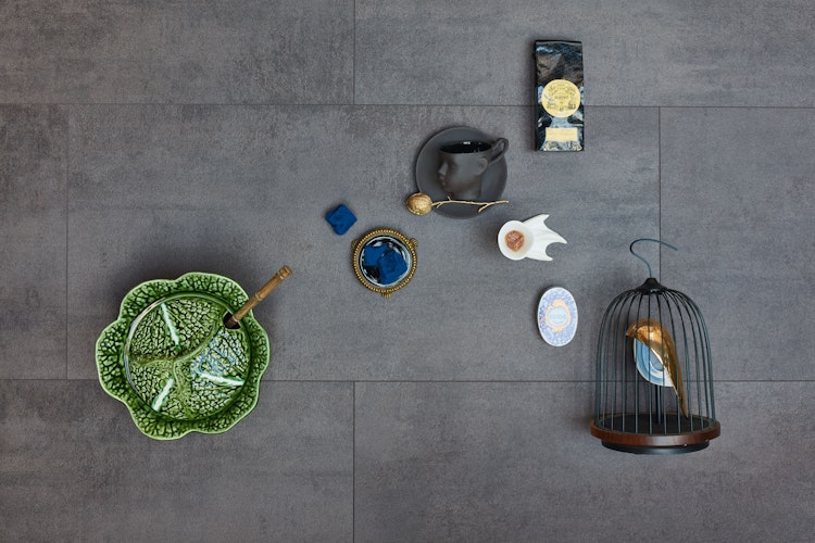 Handmuster Meister Laminatboden MeisterDesign. laminate LB 150 857 x 398 x 8 mm 06857 Copper Iron Steinporen-Struktur