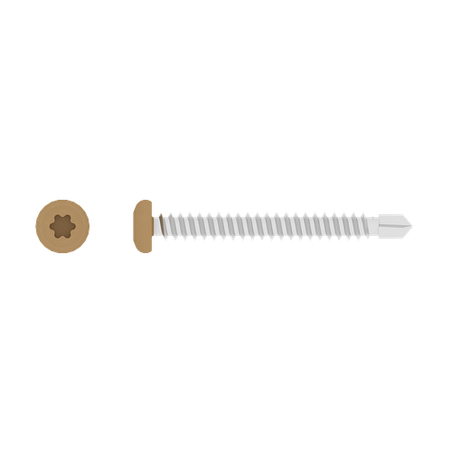 NewTechWood Edelstahlschraube 4,2 x 38 mm Kopf farbig  inkl. Bit (50 Stk.)