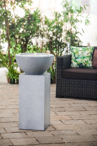 Heissner Gartenbrunnen-Sockel "Tower", granite color, 39x39x68cm (016612-09)