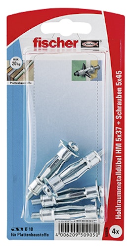 FISCHER Hohlraum-Metalldübel HM 5x37 SK (4 St.)