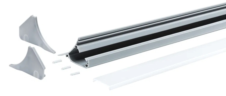 Paulmann LED Strip Profil Corner 1m in Grau