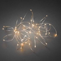 Konstsmide Weihnachtsbeleuchtung  LED Tropfenlichterkette 200er silberfarben Draht