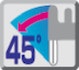 Neigung 45Â° links
