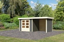 Karibu Woodfeeling Gartenhaus Askola 2/3/3,5/4/5 m. 240 cm Schleppdach/Seiten- und Rückwand