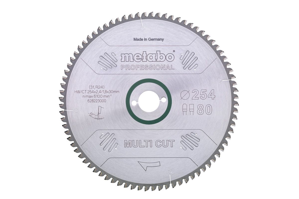 Metabo Kreissägeblatt KGS 254 HW/CT 254x30x2,4 multi cut FZ/TZ, 5° neg. 80 Z - Image 4