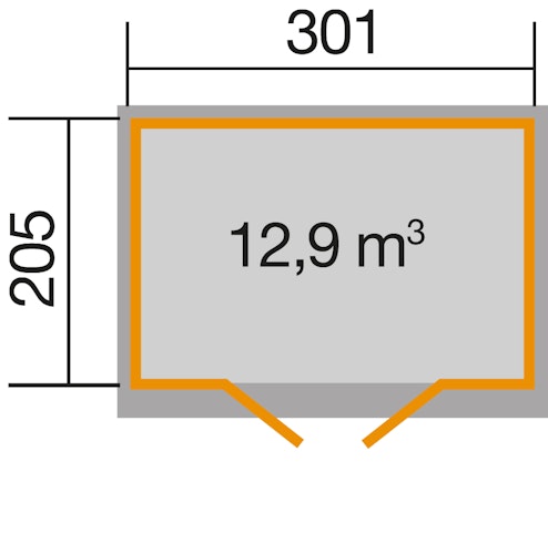 Weka Gartenhaus 218 wekaLine - 28 mm