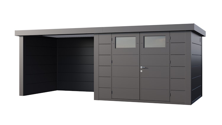 Telluria Metallgerätehaus Classico 3024 mit Lounge Anbau small
