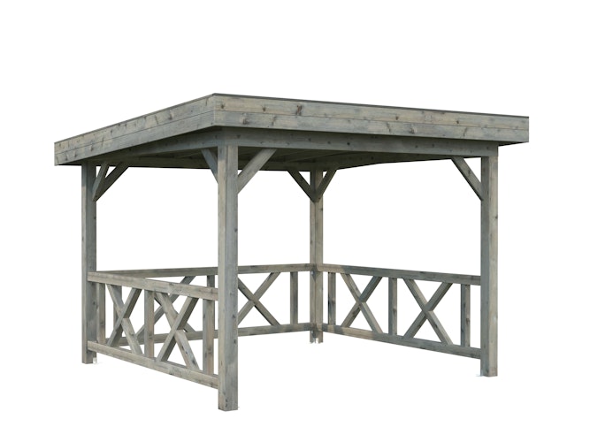 Palmako Carport/Pavillon Connect Lenna 8,3 m² Set 301 mit Geländer