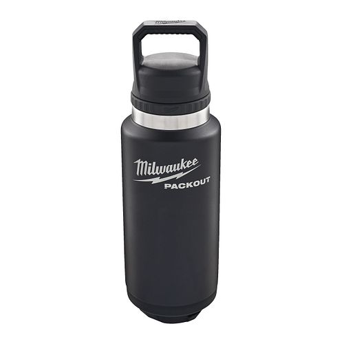 Milwaukee ﻿PACKOUT Isolierflasche  1065 ml mit Schraubdeckel, schwarz 4932493468