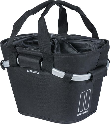 Basil Carry All Front Basket Korb 15 l schwarz