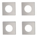 Vorschaubild Griffwerk Außen-Rosettensatz -Samtgrau QUADRAT -BB/WC -4 Stück -Höhe: 10,5mm