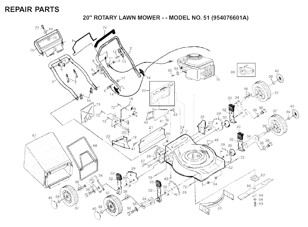 Explosionszeichnung Ersatzteile
