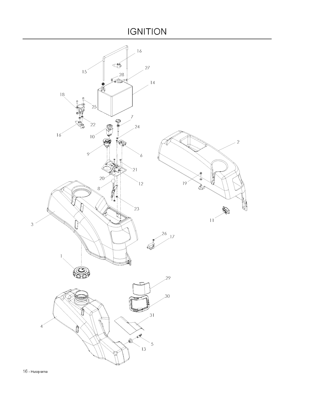 Explosionszeichnung Ersatzteile