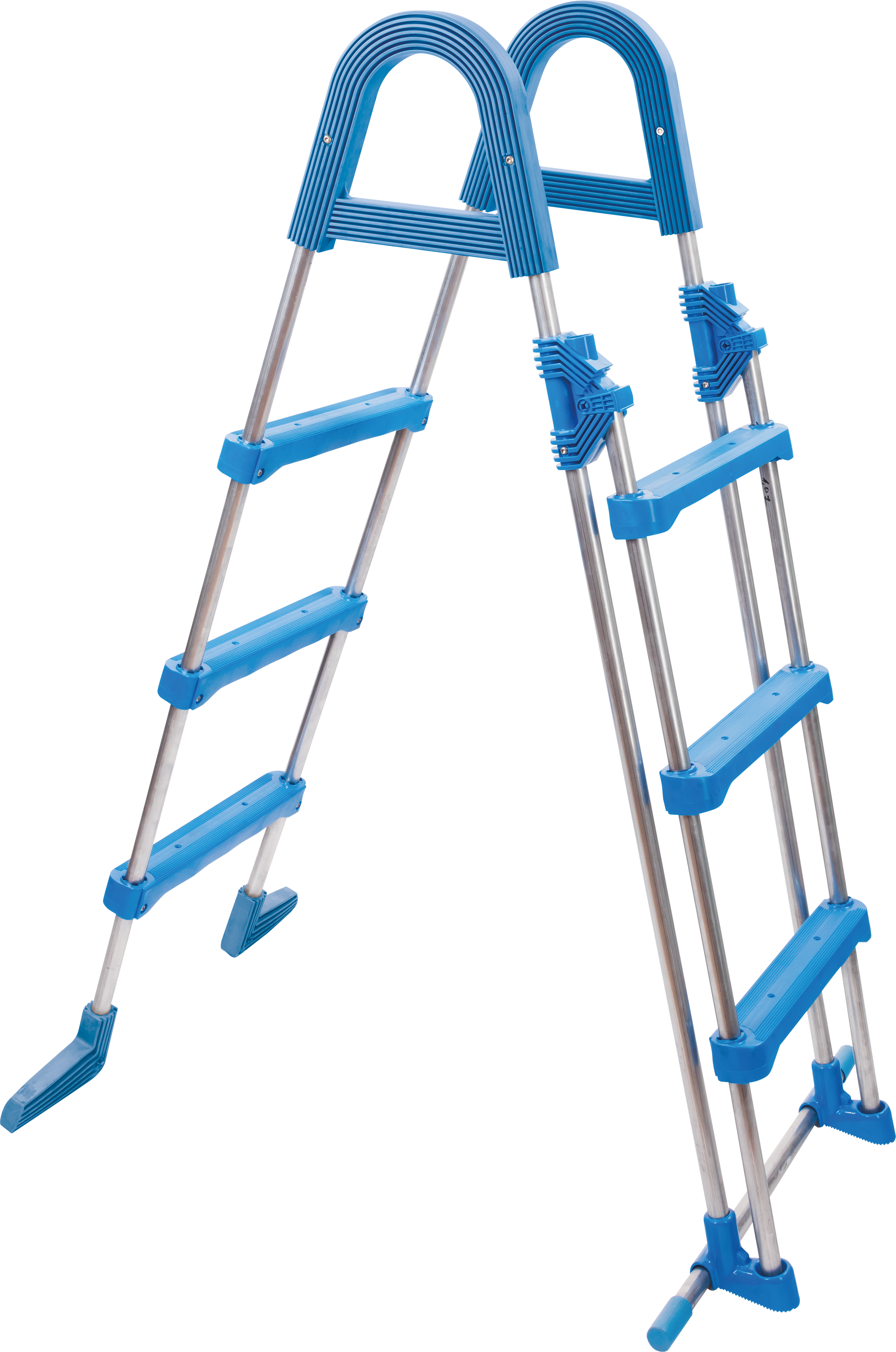 myPOOL Sicherheitsleiter mit Edelstahl Holmen-Edelstahl 1,20 m 2x4 Stufen