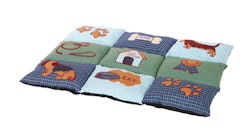 TRIXIE Liegematte Patchwork, 80 × 55 cm, blau/grün