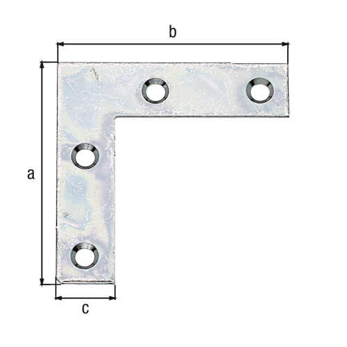 Alberts® Möbelwinkel, galvanisch verzinkt dickschichtpassiviert, HxLxB 40x40x10 mm, verpackt à 12 St. 336868