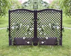 KHW Spalier 100 cm mit Erdspieß - 2er Set Anthrazit