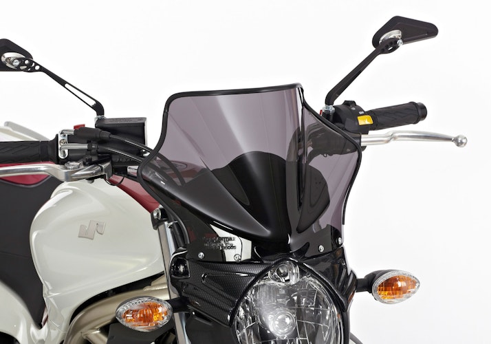 ERMAX Naked-Bike-Scheibe Acrylic durchsichtig Schwarz getönt für SUZUKI Gladius 650