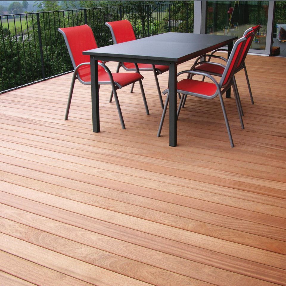 OSMO Terrassendiele Bangkirai glatt / glatt - PREMIUM KD 3660 x 145 x 25 mm