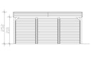Vorschaubild Skan Holz Doppelcarport Friesland 546x555 cm inkl. Seiten- und Rückwand Set C