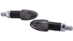 HIGHSIDER smart Lizzard LED Blinker Gehäuse Schwarz / Linse Rauchgrau (Paar), Vorn & Hinten