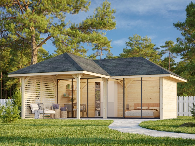 Palmako Pavillon Bianca 24,9 m² Set 213 Slide - 28 mm