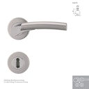 Vorschaubild Griffwerk Wechselgarnitur RAFFAELLA - Chrom/Perla - Silbermatt