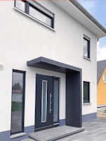 Gutta Rechteckvordach BS Plus 200 Sondermaß inkl. Seitenteil (neues Modell)