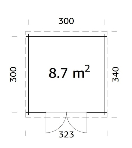 Palmako Gartenhaus Ella 8,7 m² - 28 mm