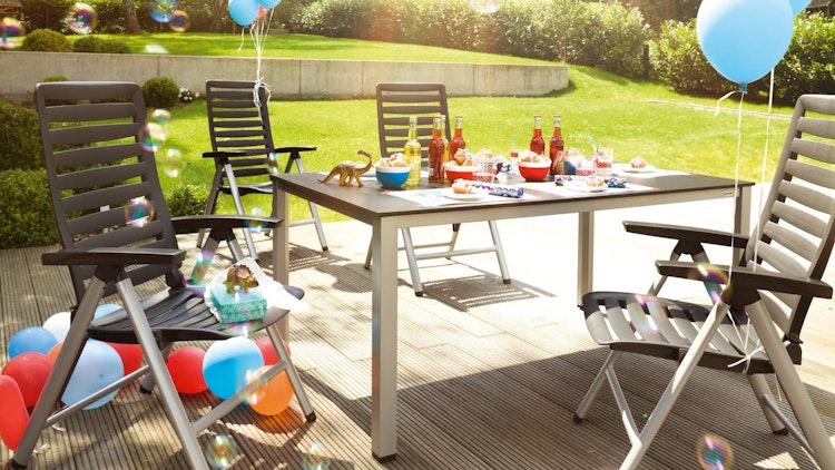 Kettler Multipositionssessel WAVE, Aluminium Silber / Kunststoff Anthrazit